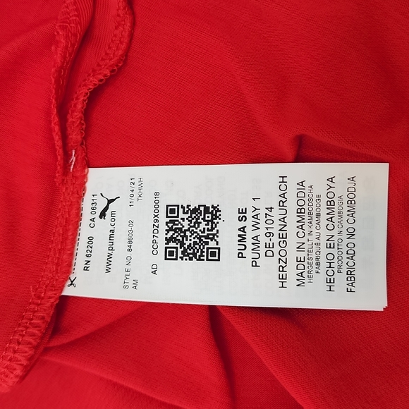 PUMA T-SHIRT "HIGH RISK ROUGE" COLOR - Picture 9 of 11